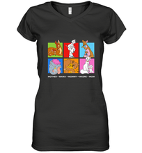 Load image into Gallery viewer, Disney Characters Colorful Mother's Day Women's V-Neck T-Shirt