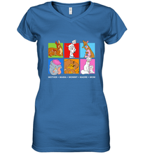 Load image into Gallery viewer, Disney Characters Colorful Mother's Day Women's V-Neck T-Shirt