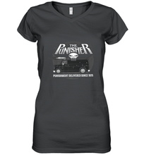 Load image into Gallery viewer, Marvel The Punisher Battle Van Since 1975 Women's V-Neck T-Shirt