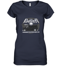 Load image into Gallery viewer, Marvel The Punisher Battle Van Since 1975 Women's V-Neck T-Shirt