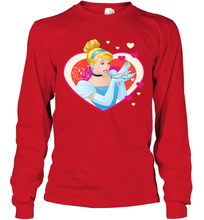 Load image into Gallery viewer, Disney Cinderella Valentine's Sparkle Hearts Long Sleeve T-Shirt