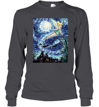 Load image into Gallery viewer, Disney Peter Pan Tinker Bell Starry Night Portrait Long Sleeve T-Shirt