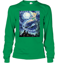 Load image into Gallery viewer, Disney Peter Pan Tinker Bell Starry Night Portrait Long Sleeve T-Shirt