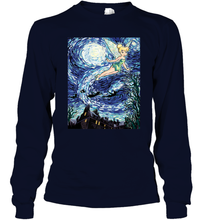 Load image into Gallery viewer, Disney Peter Pan Tinker Bell Starry Night Portrait Long Sleeve T-Shirt