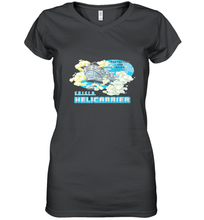 Load image into Gallery viewer, Marvel S.H.I.E.L.D. Helicarrier Protecting The Skies Women's V-Neck T-Shirt