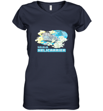 Load image into Gallery viewer, Marvel S.H.I.E.L.D. Helicarrier Protecting The Skies Women's V-Neck T-Shirt