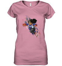 Load image into Gallery viewer, Marvel Rising Secret Warriors Miss America Action Pose Women's V-Neck T-Shirt
