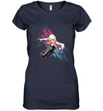 Load image into Gallery viewer, Marvel Rising Secret Warriors Ghost Spider Action Pose Women's V-Neck T-Shirt