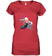 Load image into Gallery viewer, Marvel Rising Secret Warriors Ghost Spider Action Pose Women's V-Neck T-Shirt