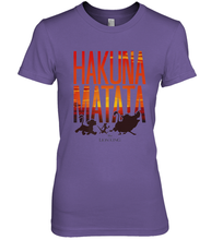 Load image into Gallery viewer, Disney Lion King Hakuna Matata Sunset Fill Trio Logo Women's Premium T-Shirt