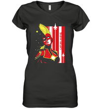 Load image into Gallery viewer, Marvel Captain Marvel Carol Danvers Women's V-Neck T-Shirt