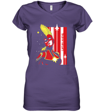 Load image into Gallery viewer, Marvel Captain Marvel Carol Danvers Women's V-Neck T-Shirt