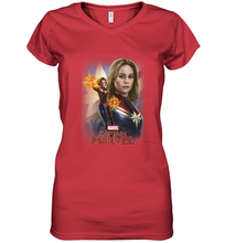 Load image into Gallery viewer, Marvel Captain Marvel Powers Portrait Women's V-Neck T-Shirt