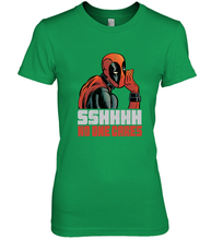 Load image into Gallery viewer, Marvel Deadpool SHHH No One Cares Whisper Women's Premium T-Shirt