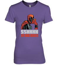 Load image into Gallery viewer, Marvel Deadpool SHHH No One Cares Whisper Women's Premium T-Shirt