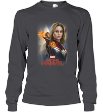 Load image into Gallery viewer, Marvel Captain Marvel Powers Portrait Long Sleeve T-Shirt
