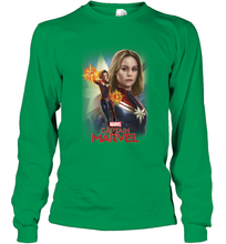 Load image into Gallery viewer, Marvel Captain Marvel Powers Portrait Long Sleeve T-Shirt
