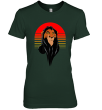Load image into Gallery viewer, Disney Lion King Retro Scar Striped Portrait Women's Premium T-Shirt