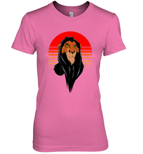 Load image into Gallery viewer, Disney Lion King Retro Scar Striped Portrait Women's Premium T-Shirt