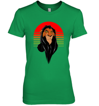 Load image into Gallery viewer, Disney Lion King Retro Scar Striped Portrait Women's Premium T-Shirt