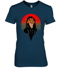 Load image into Gallery viewer, Disney Lion King Retro Scar Striped Portrait Women's Premium T-Shirt