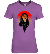 Load image into Gallery viewer, Disney Lion King Retro Scar Striped Portrait Women's Premium T-Shirt