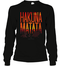 Load image into Gallery viewer, Disney Lion King Hakuna Matata Sunset Fill Trio Logo Long Sleeve T-Shirt