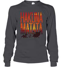 Load image into Gallery viewer, Disney Lion King Hakuna Matata Sunset Fill Trio Logo Long Sleeve T-Shirt