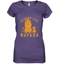 Load image into Gallery viewer, Disney Lion King Simba Strong Like Mufasa Women's V-Neck T-Shirt