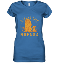 Load image into Gallery viewer, Disney Lion King Simba Strong Like Mufasa Women's V-Neck T-Shirt