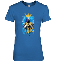 Load image into Gallery viewer, Marvel Black Panther King T�Challa Blue and Gold Women's Premium T-Shirt