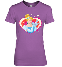 Load image into Gallery viewer, Disney Cinderella Valentine's Sparkle Hearts Women's Premium T-Shirt