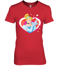 Load image into Gallery viewer, Disney Cinderella Valentine's Sparkle Hearts Women's Premium T-Shirt