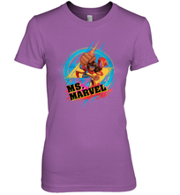 Load image into Gallery viewer, Marvel Rising Secret Warriors Ms. Marvel Portrait Logo Women's Premium T-Shirt
