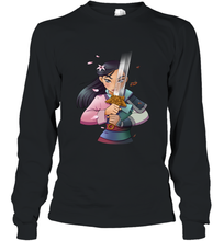 Load image into Gallery viewer, Disney Mulan Anime Half Girl Half Warrior Long Sleeve T-Shirt