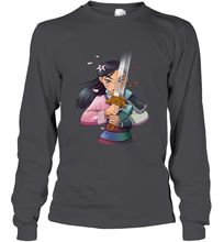 Load image into Gallery viewer, Disney Mulan Anime Half Girl Half Warrior Long Sleeve T-Shirt