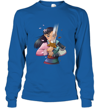 Load image into Gallery viewer, Disney Mulan Anime Half Girl Half Warrior Long Sleeve T-Shirt