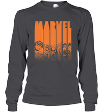 Load image into Gallery viewer, Marvel Avengers Halloween Logo Character Stencil Long Sleeve T-Shirt