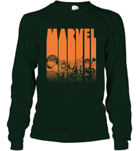 Load image into Gallery viewer, Marvel Avengers Halloween Logo Character Stencil Long Sleeve T-Shirt