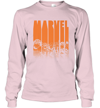Load image into Gallery viewer, Marvel Avengers Halloween Logo Character Stencil Long Sleeve T-Shirt