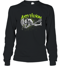 Load image into Gallery viewer, Marvel Anti Venom Green Splatter Web Swing Action Shot Long Sleeve T-Shirt