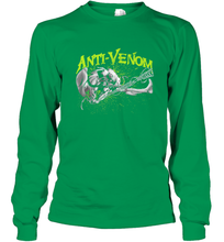 Load image into Gallery viewer, Marvel Anti Venom Green Splatter Web Swing Action Shot Long Sleeve T-Shirt