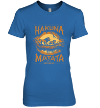 Load image into Gallery viewer, Disney The Lion King Live Action Hakuna Matata Sunset Poster Women's Premium T-Shirt