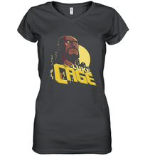 Load image into Gallery viewer, Marvel The Defenders Luke Cage Profile Women's V-Neck T-Shirt