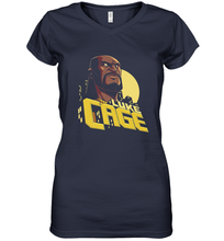 Load image into Gallery viewer, Marvel The Defenders Luke Cage Profile Women's V-Neck T-Shirt