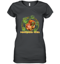Load image into Gallery viewer, Marvel Rising secret Warriors Squirrel Girl Symbol Fill Women's V-Neck T-Shirt