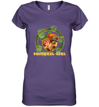 Load image into Gallery viewer, Marvel Rising secret Warriors Squirrel Girl Symbol Fill Women's V-Neck T-Shirt