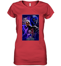 Load image into Gallery viewer, Marvel Black Panther Movie Wakanda Purple Poster Women's V-Neck T-Shirt