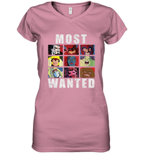 Load image into Gallery viewer, Marvel X Men Most Wanted Villains Retro Women's V-Neck T-Shirt