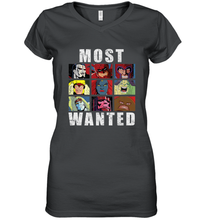 Load image into Gallery viewer, Marvel X Men Most Wanted Villains Retro Women's V-Neck T-Shirt